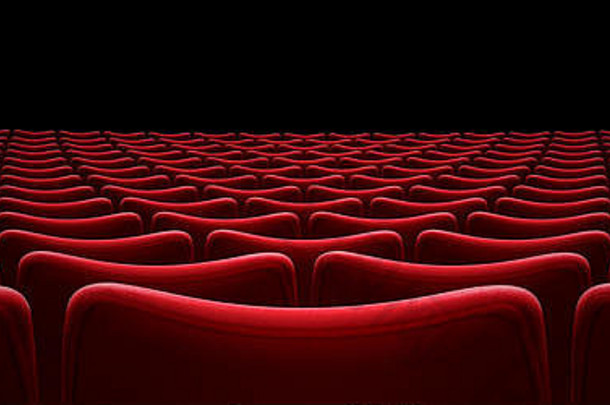 电影剧院红色的座位插图