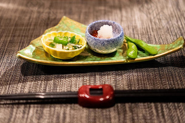 传统的日本开胃菜美丽的基斯框架金泽日本