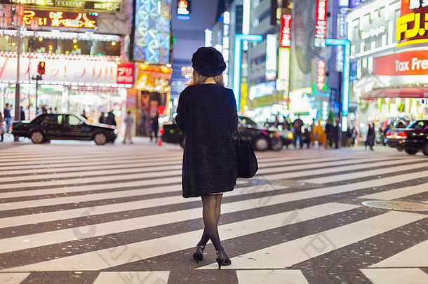 孤独的女人新宿东京日本