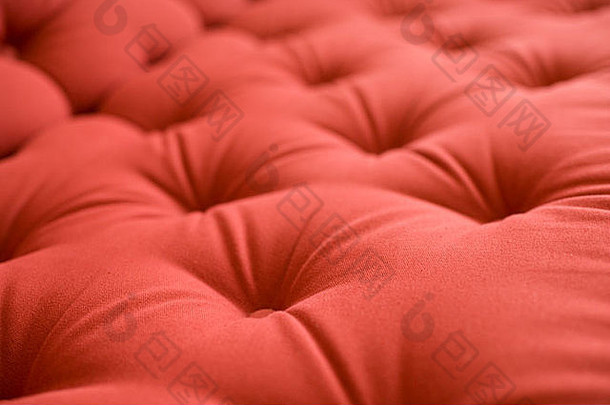 细节红色的沙发
