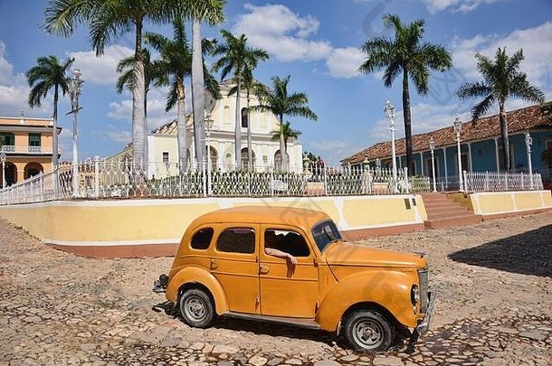 古董车联合国教科文组织世界遗产特立尼达拉岛古巴
