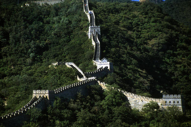 田部分伟大的墙中国瞭望塔英里长的部分北京- - - - - -中国