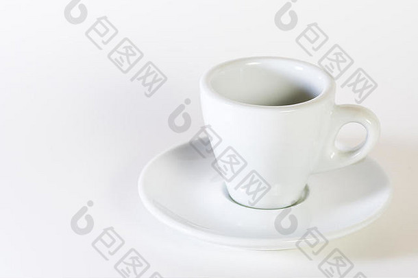 咖啡豆子咖啡表示杯平原白色背景