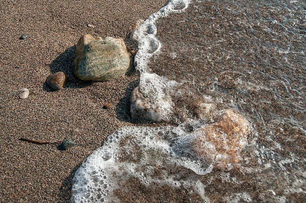 集团鹅卵石海海岸互动潮