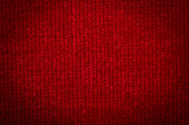 自然亚麻织物刺绣红色的颜色