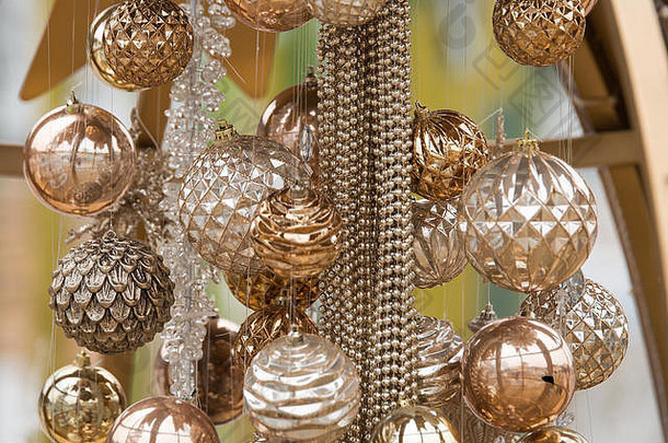 圣诞节球圣诞节树配件广泛的系列假期照片各种道具背景
