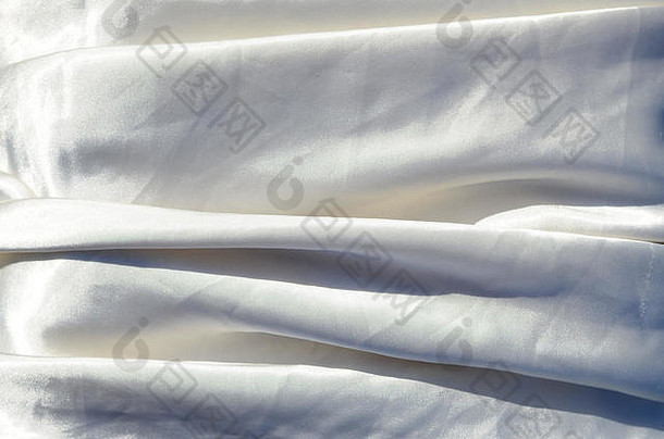 光滑的优雅的白色丝绸缎奢侈品布纹理<strong>婚礼</strong>背景豪华的背景设计