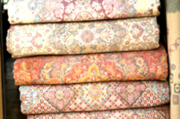 模糊伊朗古董地毯纺织手工制作的美丽的阿拉伯语点缀