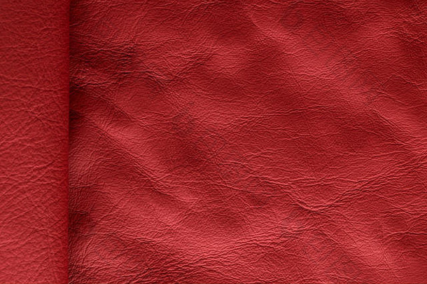 无缝的真正的意大利红色的皮革纹理背景时尚真正的皮革