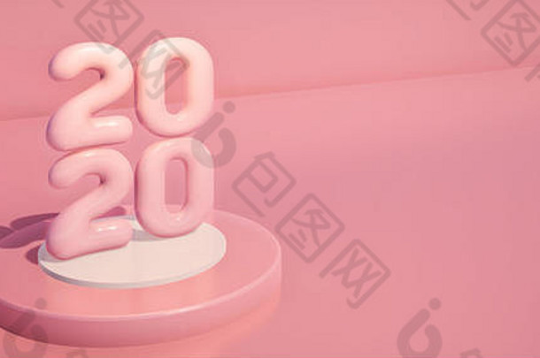 色彩斑斓的摘要全景背景一年粉红色的几何背景车背面板呈现电脑数字生成的插图