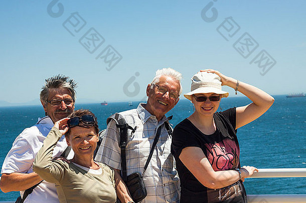 集团快乐游客蓝色的海天空直布罗陀