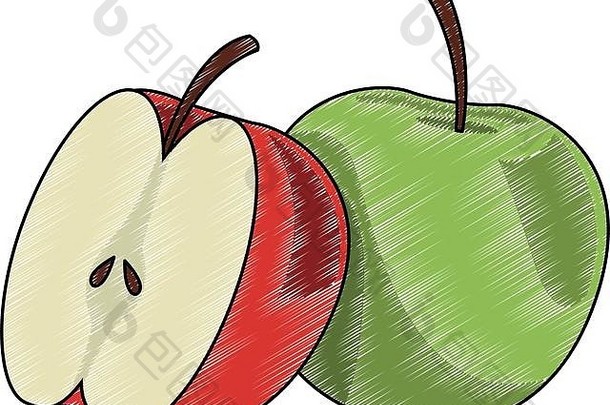 苹果一半减少潦草