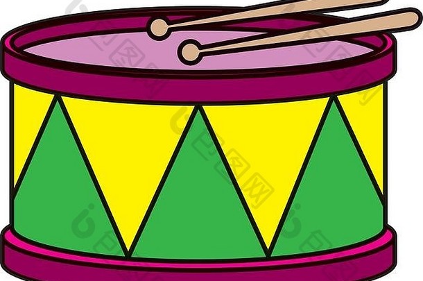 狂欢节鼓仪器图标