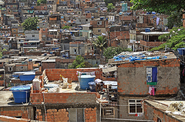 贫民窟一应俱全里约1月巴西