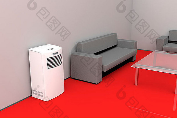 现代生活房间冷却移动空气护发素