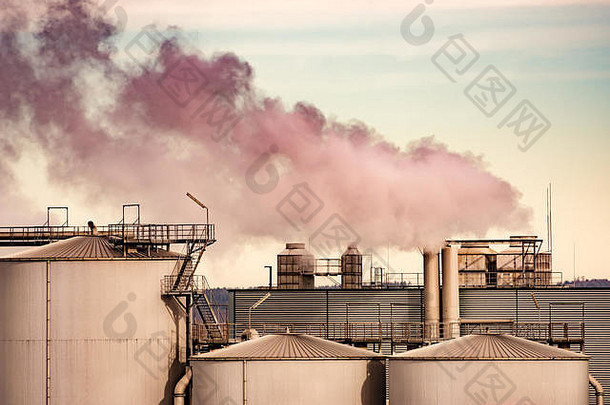 空气污染烟囱工厂