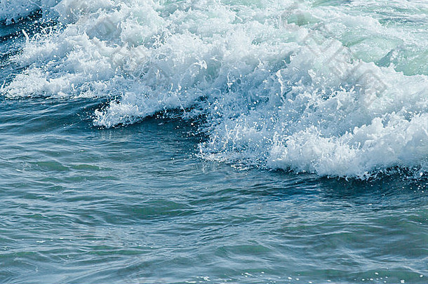 色彩斑斓的蓝色的海洋波特写镜头热带图像