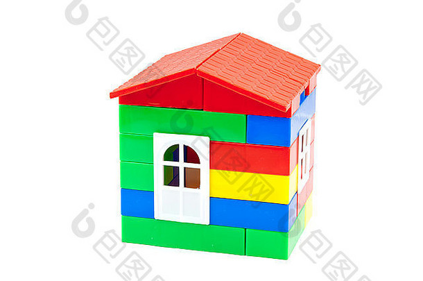 玩具孩子们的房子概念