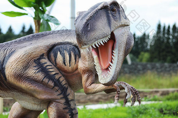 公园恐龙恐龙背景自然玩具