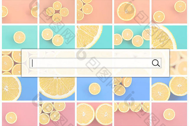 可视化<strong>搜索</strong>酒吧背景拼贴画图片多汁的橙子集图片水果背景不同