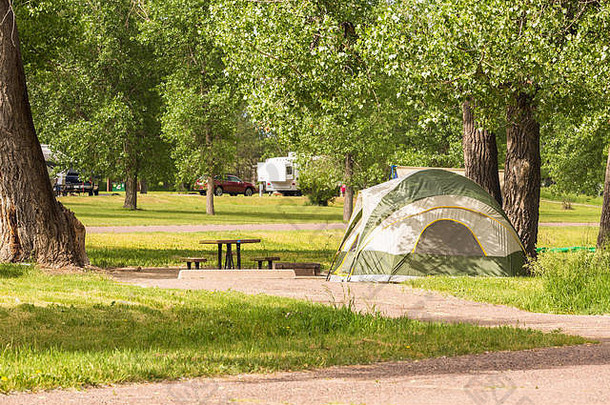 夏天野营樱桃溪状态公园科罗拉多州