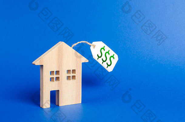 木房子数字价格标签销售房子拍卖房地产经纪人服务购买液体昂贵的真正的房地产投资住房cre