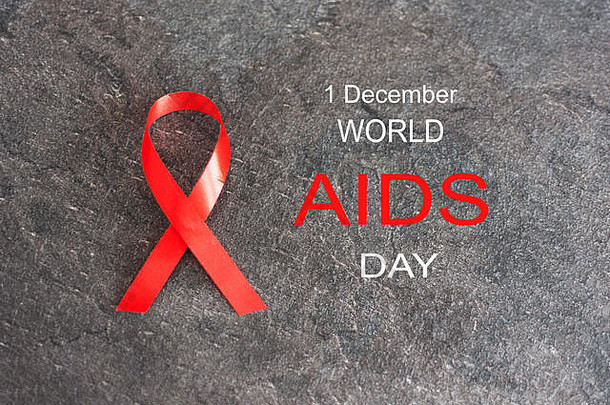 世界艾滋病一天12月红色的丝带运动人生活艾滋病毒