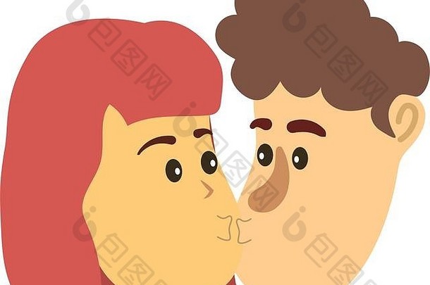 化身夫妇脸接吻发型设计