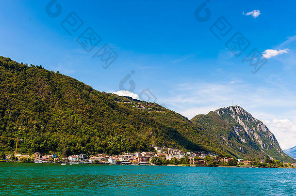 湖卢加诺冰川湖位于边境东南部瑞士意大利