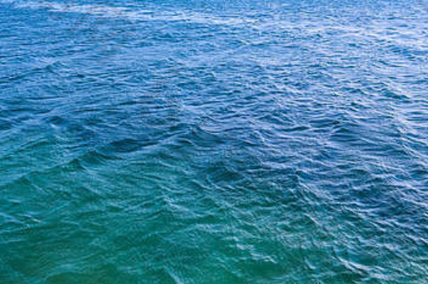 美丽的背景蓝色的海休息放松海海岸