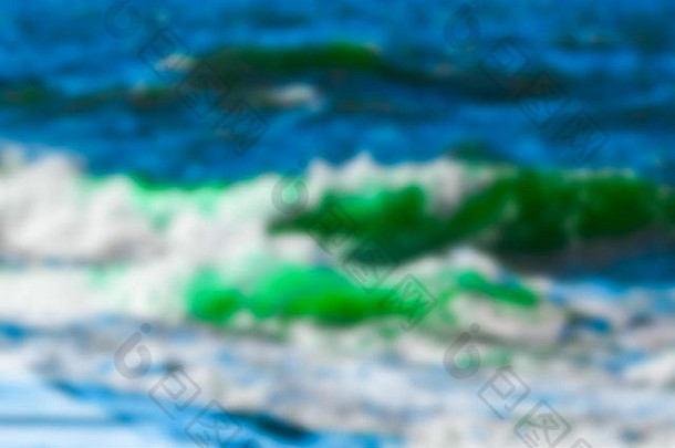 夏天海洋软镜头散景图像散焦背景