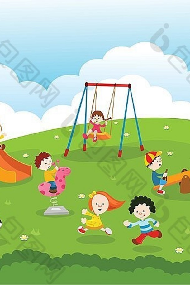 孩子们玩公园