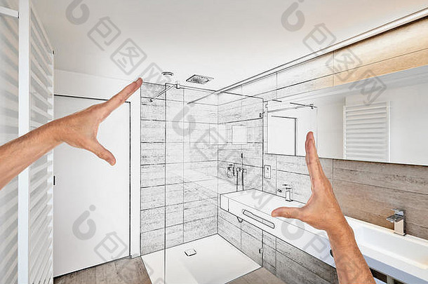 计划改造奢侈品浴室房地产首页淋浴