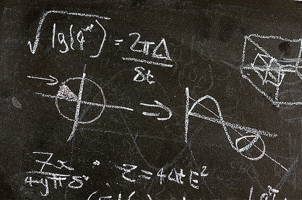 数学方程黑板上