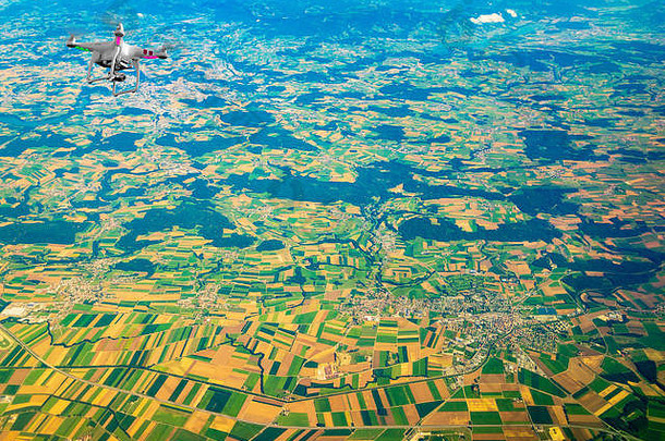 前空中视图国家一边瑞士