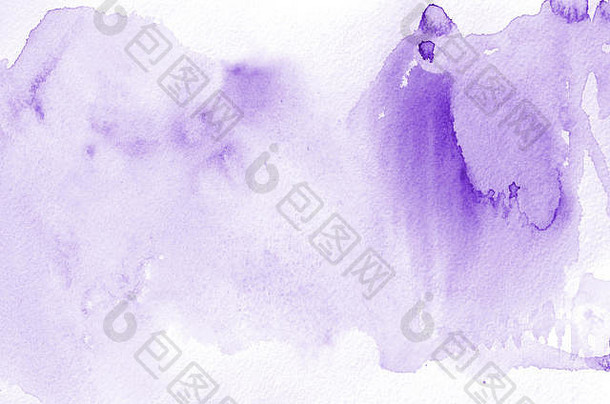 手画紫罗兰色的水彩形状设计有创意的画背景手使装饰