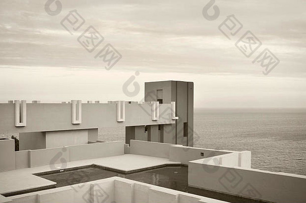 迷宫公寓池地中海海西班牙水平