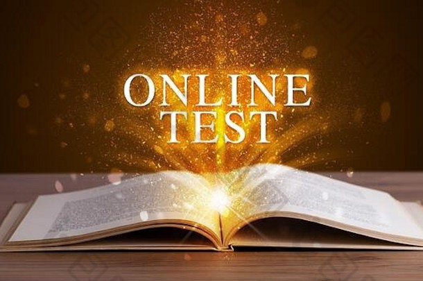 在线测试登记未来开放书教育概念