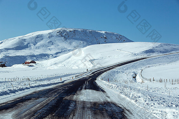 雪路<strong>冬季</strong>冰岛