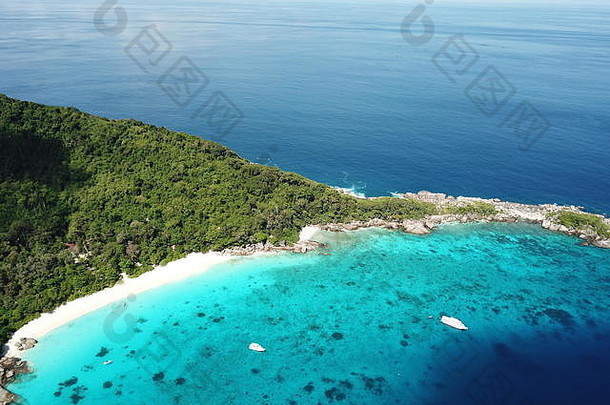 空中视图Similan岛泰国