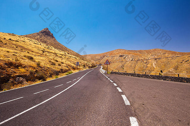 美丽的视图硫化景观Fuerteventura岛金丝雀岛西班牙欧洲