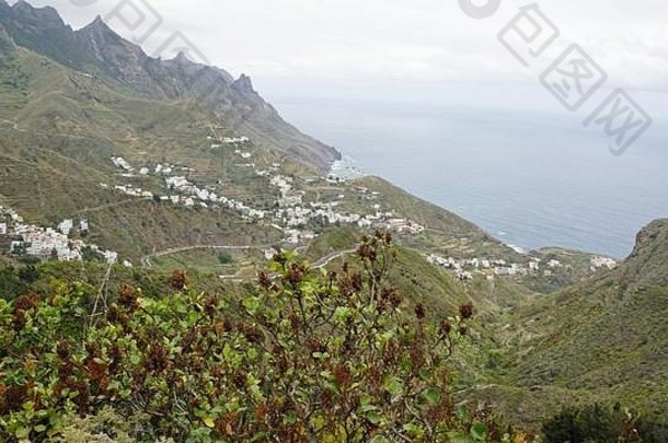 异国情调的景观anaga山tenerife岛
