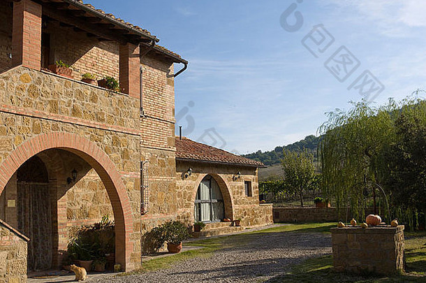 花园奢侈品国家房子著名的托斯卡纳山意大利