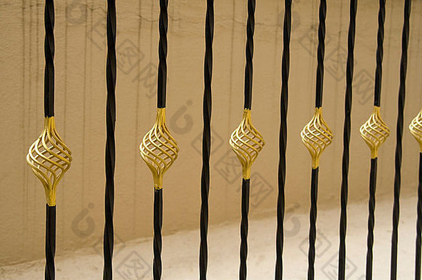 黄金画装饰设计备用垂直棒栏杆