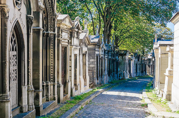 视图父亲拉雪兹著名的墓地巴黎法国坟墓著名的人