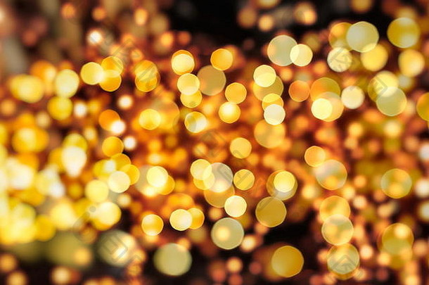 节日背景自然散景明亮的金灯古董魔法背景色彩斑斓的散景春天夏天圣诞节一年迪斯科