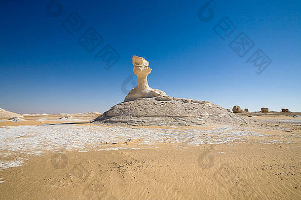 因塞尔堡周围脊沙子明亮的阳光白色沙漠法拉夫拉埃及北非洲