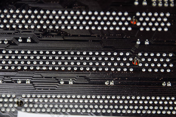 反向一边microboard联系人焊料焊接部分电子董事会电组件电子产品电脑设备