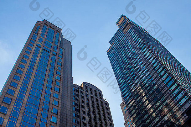 视图现代摩天大楼纽约城市