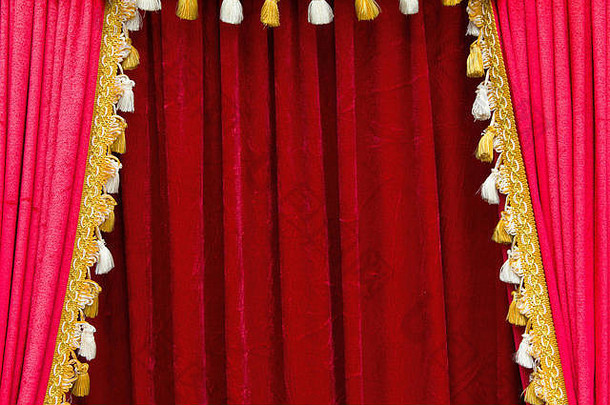 红色的剧院窗帘背景